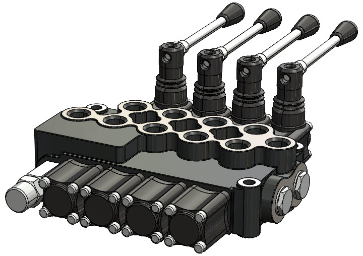 3D модель Гидрораспределитель моноблочный HC-M45/4
