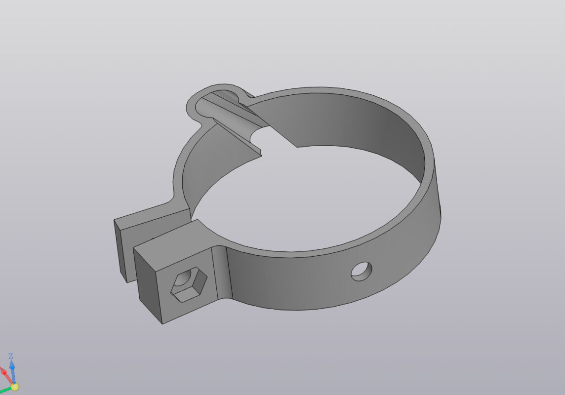 3D модель Хомут тросика спидометра Yamaha XT 600