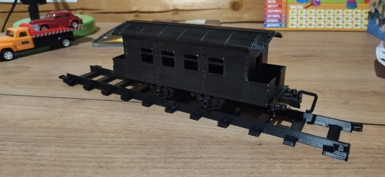 3D модель Пассажирский вагон для 3D-печати (Колея 30мм / Своими руками)