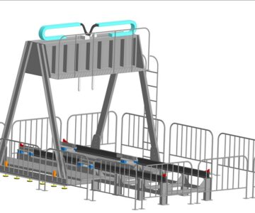 3D модель Макет стенда проверки колесных тележек электропоездов