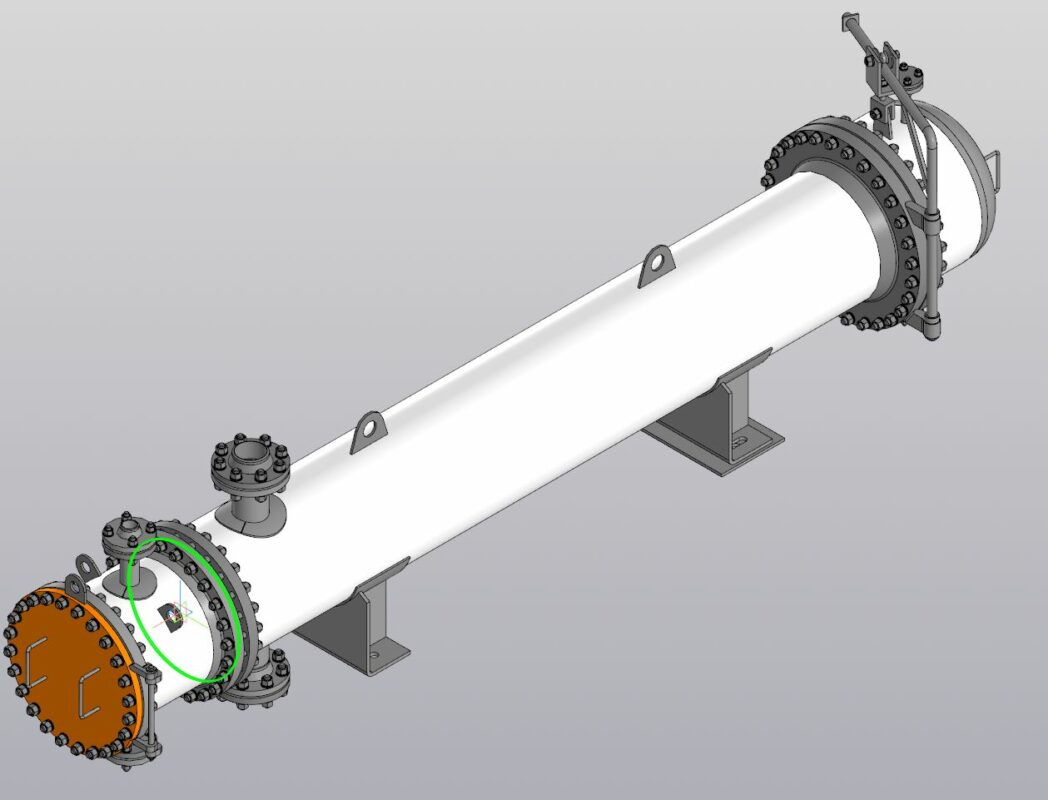 Чертеж Теплообменник кожухотрубчатый по типу 400ХПГ