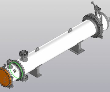 Чертеж Теплообменник кожухотрубчатый по типу 400ХПГ