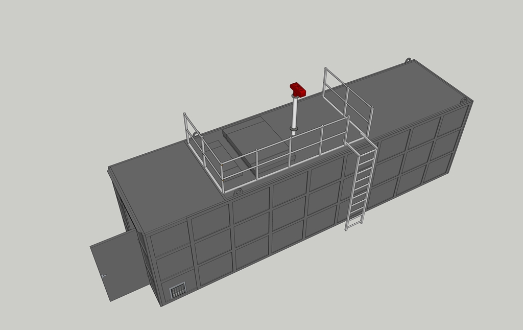 3D модель Контейнерная автозаправочная станция КАЗС 45 куб