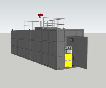 3D модель Контейнерная автозаправочная станция КАЗС 45 куб