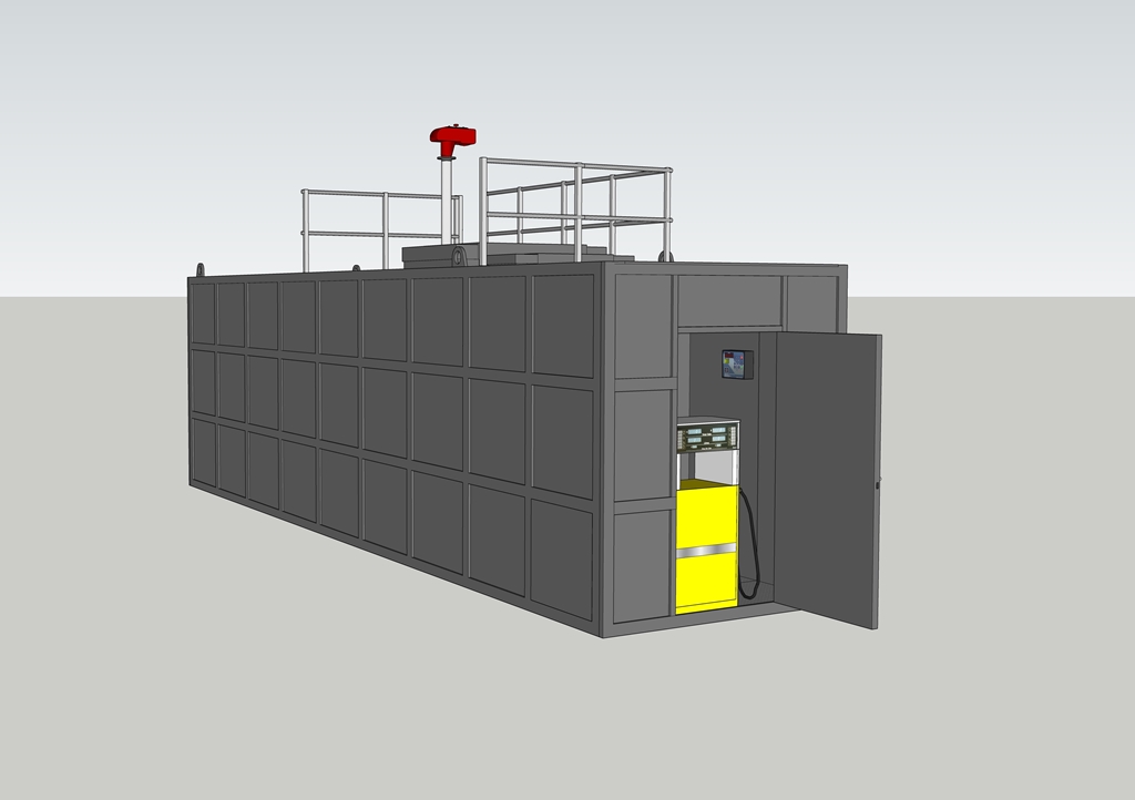 3D модель Контейнерная автозаправочная станция КАЗС 45 куб