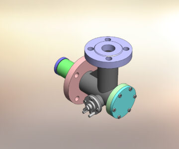 3D модель Клапан донный угловой ДУ-50