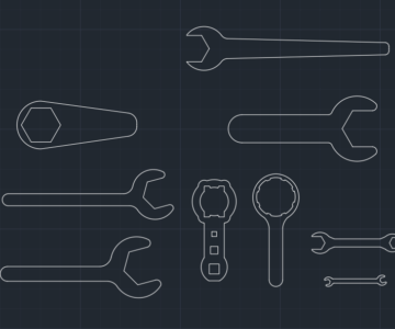 Чертеж Рожковые и накидные ключи