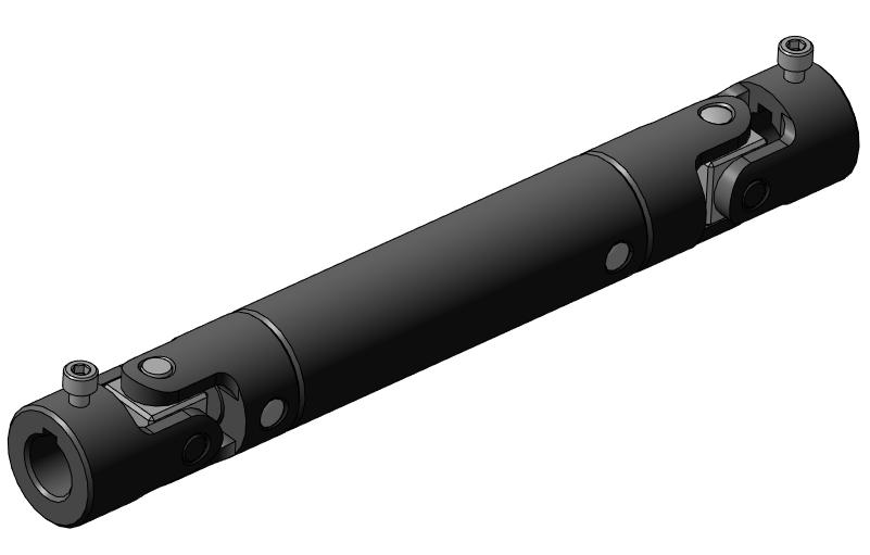 Чертеж Карданный вал со шлицевым соединением