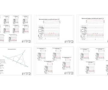 Чертеж Курсовой проект на тему: «Проектирование развязки автомобильной дороги Минская область ».