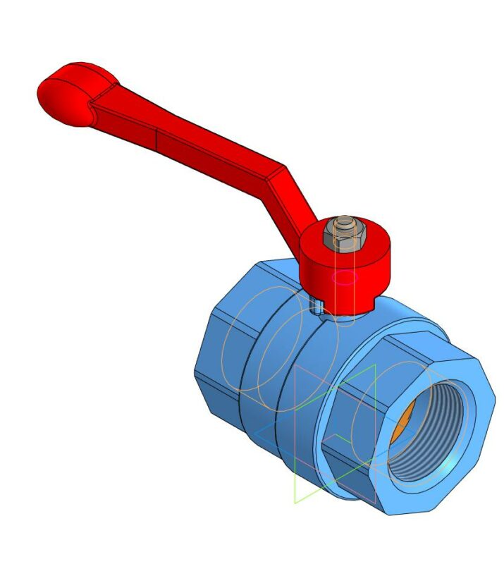 3D модель Кран шаровый 2 дюйма