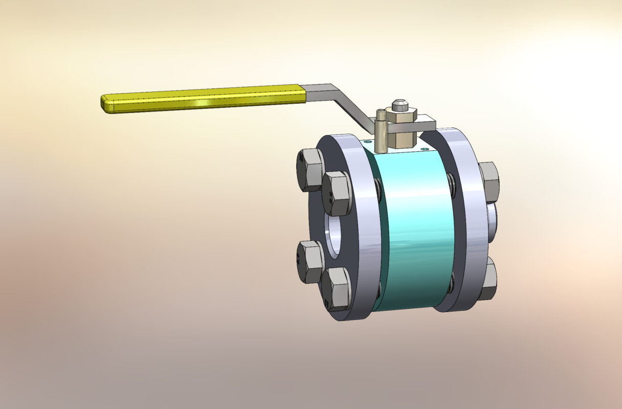 3D модель Кран Batu BBTKV-FS Dn25 Pn40 шаровый межфланцевый