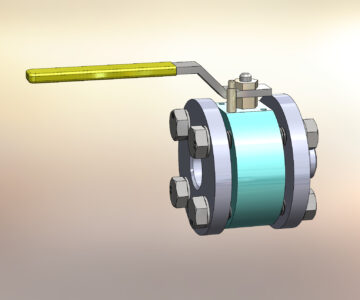 3D модель Кран Batu BBTKV-FS Dn25 Pn40 шаровый межфланцевый