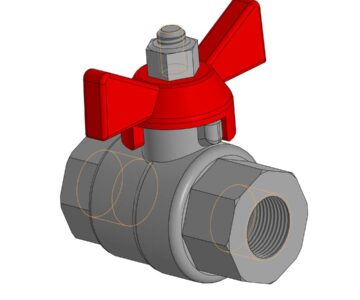 3D модель Кран шаровый 1/2 дюйма