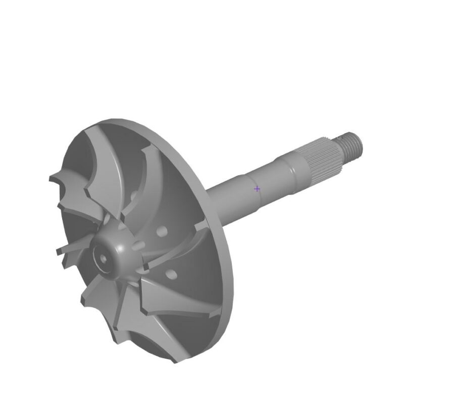 3D модель Крыльчатка водяного насоса для двигателей УТД-20 и 5Д20