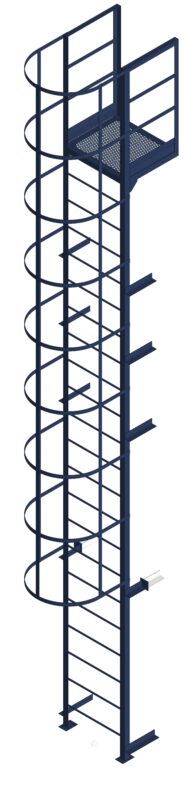 3D модель Лестница тоннельного типа 7800 мм