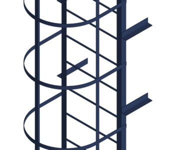 3D модель Лестница тоннельного типа 7800 мм