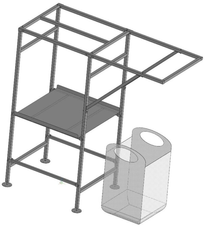 3D модель Рабочий стол с биг бэгом