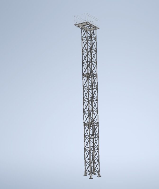 3D модель Прожекторная мачта 21 м