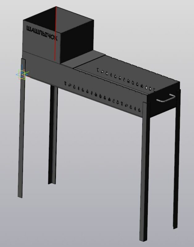 3D модель Красивый мангал на длинных ногах