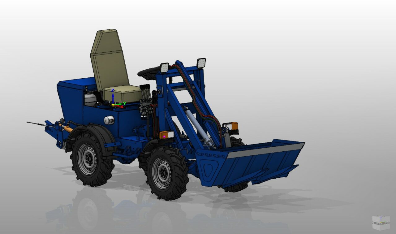 Чертеж Ковш мини-погрузчика Муравей 300