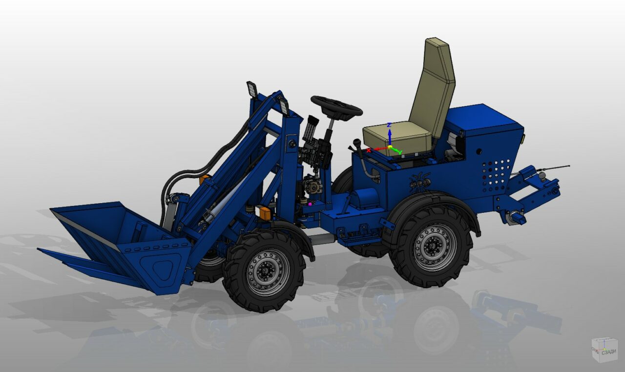 Чертеж Ковш мини-погрузчика Муравей 300