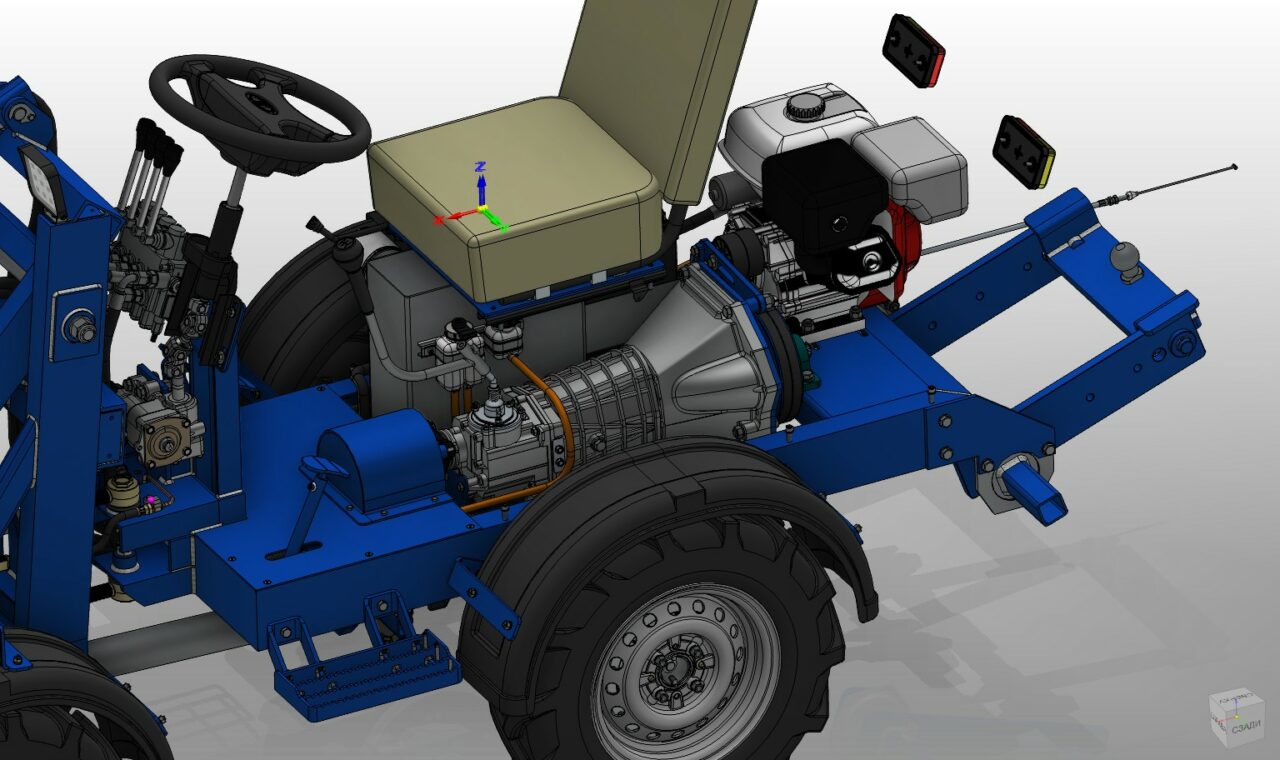 Чертеж Ковш мини-погрузчика Муравей 300
