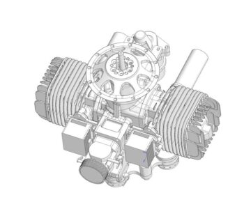 3D модель Поршневой авиационный двигатель 28 лс МЛ-370К