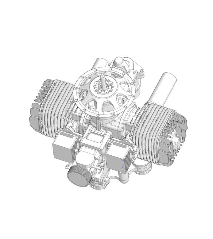 3D модель Поршневой авиационный двигатель 28 лс МЛ-370К