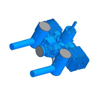3D модель Поршневой авиационный двигатель 5,5 лс МЛ-80К