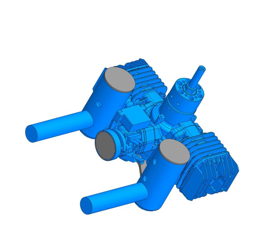 3D модель Поршневой авиационный двигатель 5,5 лс МЛ-80