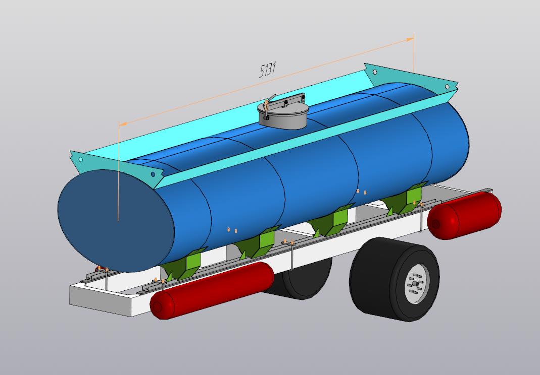 3D модель Ёмкость для водовоза 7 м3