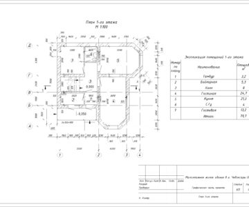 Чертеж Индивидуальный жилой дом (ИЖД) в г. Чебоксары.