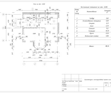 Чертеж Индивидуальный жилой дом (ИЖД) в республике Татарстан