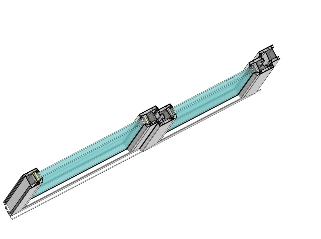 3D модель Окно ПВХ размером 1460(h)х1070 мм