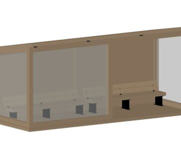 3D модель Автобусная остановка 6х2х2,6(2,2)