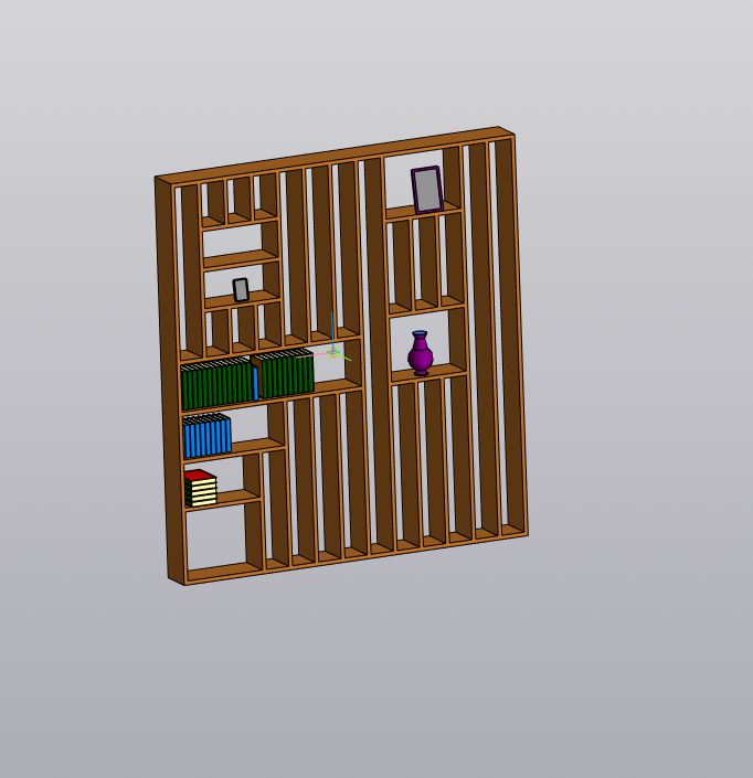 3D модель Перегородка с полками для зонирования