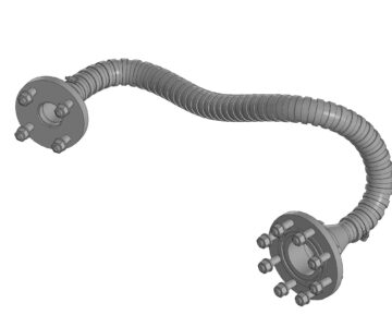 3D модель Переходник DN50-DN80 с гибким воздуховодом.