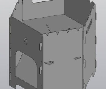 Чертеж Сборная/разборная печь под казан 400мм/мангал. Сталь 3мм.