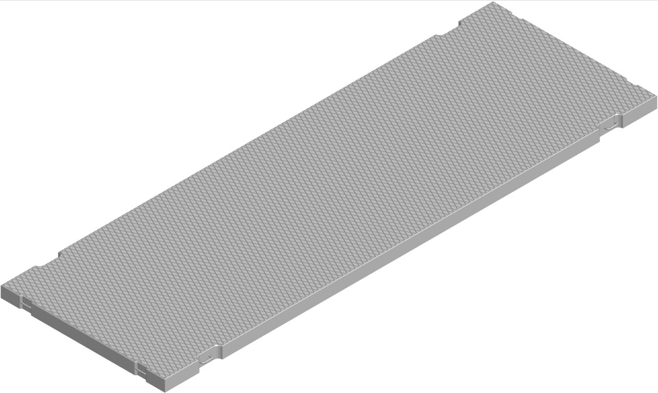 3D модель Плита дорожная ПДН 6000х2000х140 мм