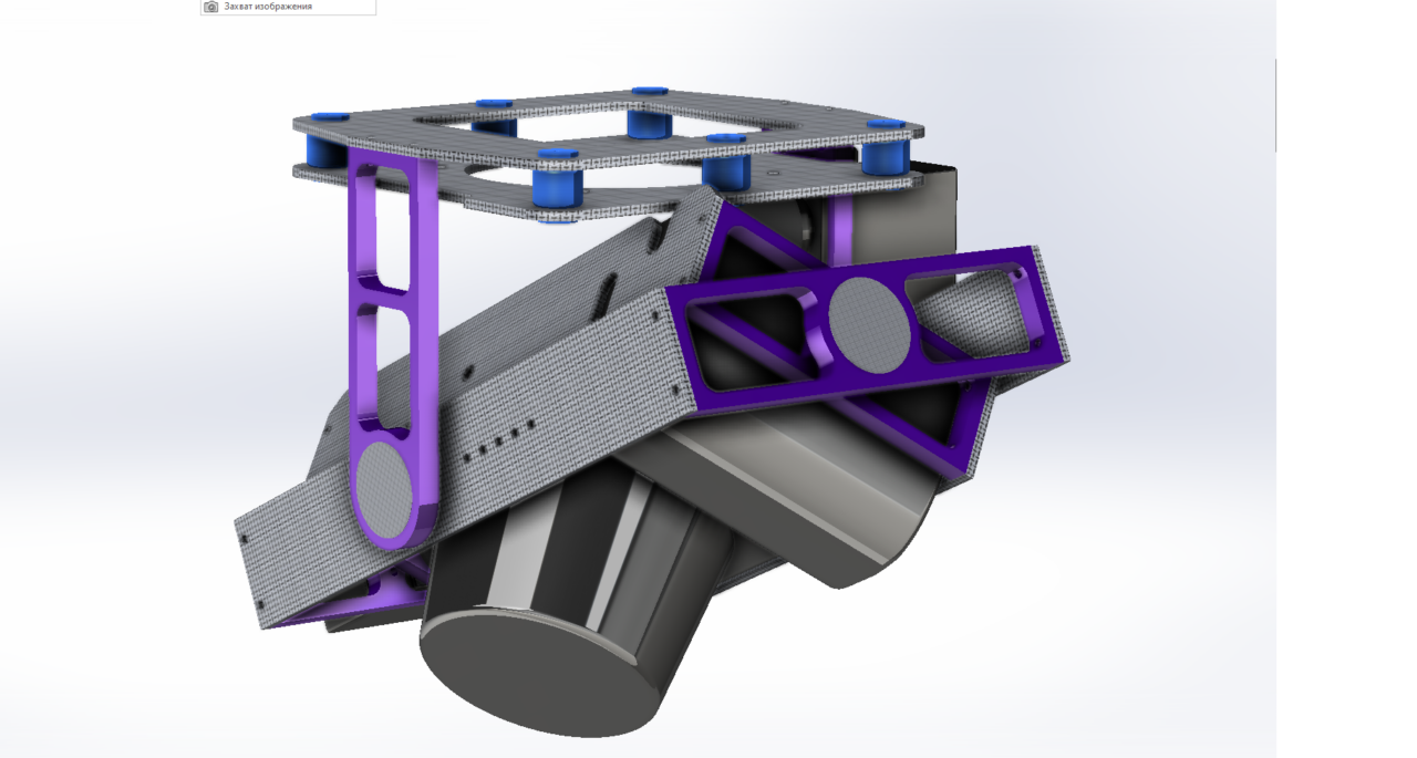 3D модель Модель сервоподвеса фотокамеры SONY ALFA , для квадрокоптера.
