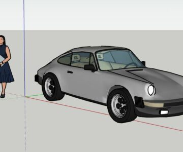 3D модель Модель автомобиля porsche 911 1990