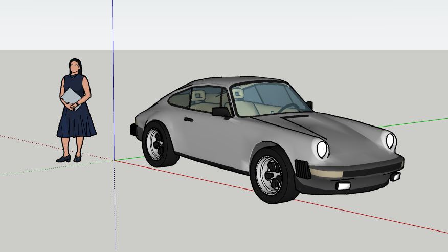3D модель Модель автомобиля porsche 911 1990