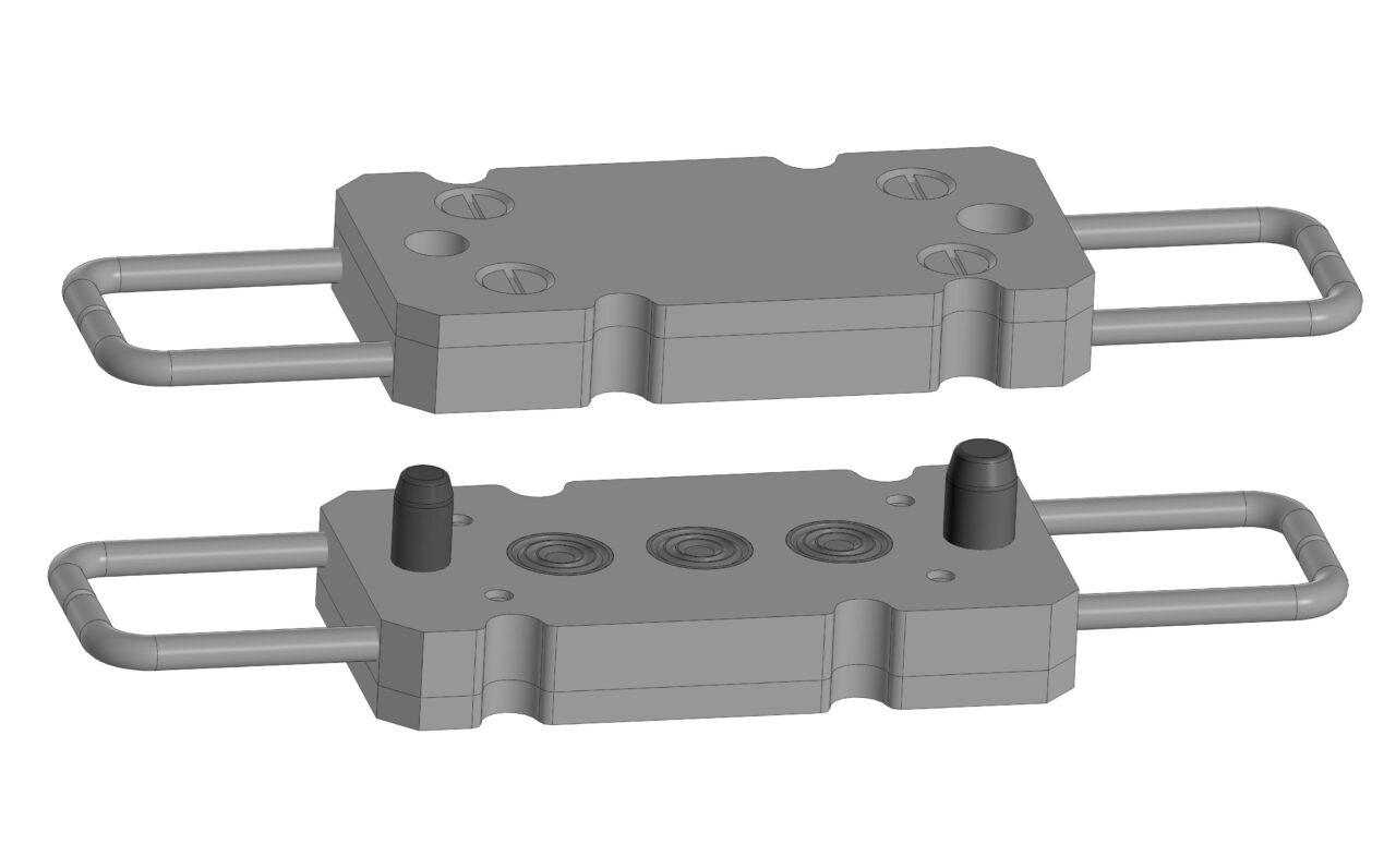 3D модель Пресс-форма 3-х местная на деталь "Кольцо уплотнительное"