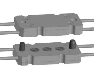 3D модель Пресс-форма 3-х местная на деталь "Кольцо уплотнительное"