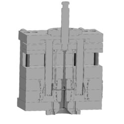 3D модель Ручка дверная рычажная без личинки