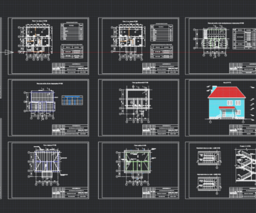 Чертеж Проект малоэтажного жилого здания(коттеджа) г. Тверь
