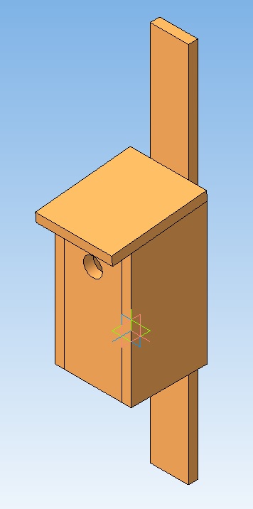 3D модель Скворечник 252х200х395 мм