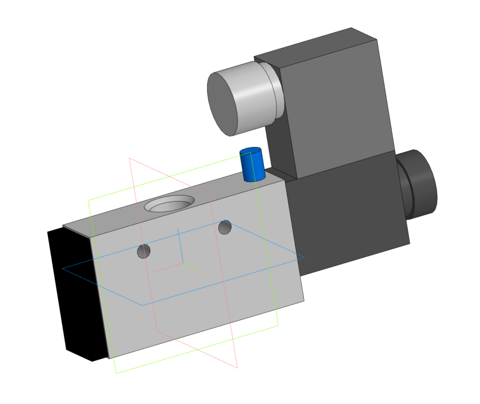 3D модель Пневмораспределитель 3V210-08/DC24V с электромагнитным клапаном (3/2, G1/4) CSNSP