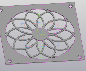 3D модель Решетка для кулера 120х120