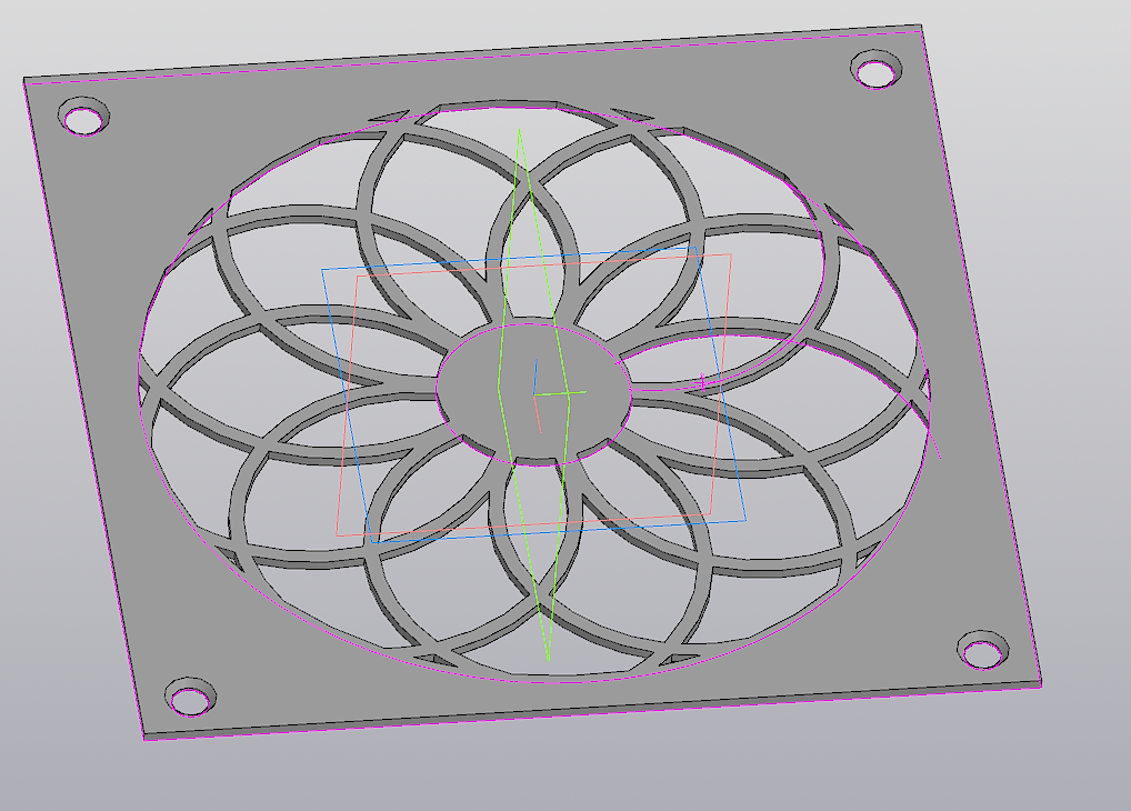 3D модель Решетка для кулера 120х120